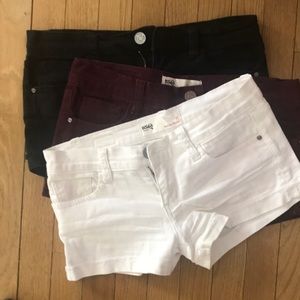 Bundle- Black, white, maroon shorts (size 5)